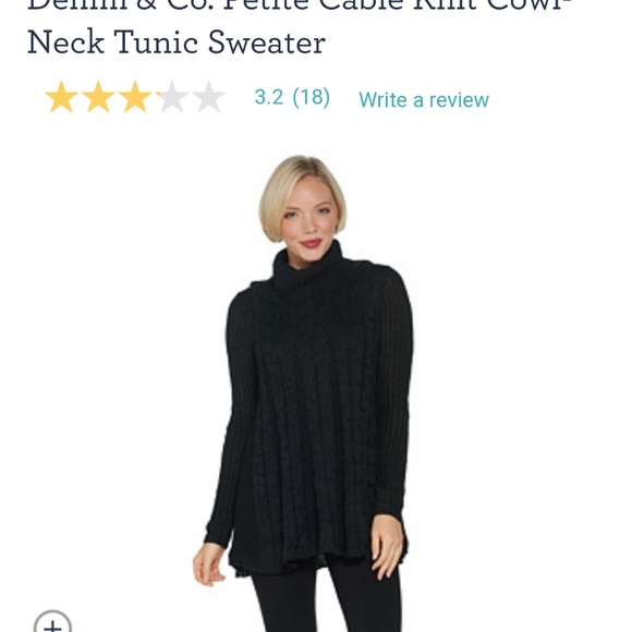 Denim&Co Sweaters - NWOT D&Co Cowl Neck Knit Tunic